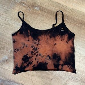 Forever 21 hand cropped bleach dyed cami